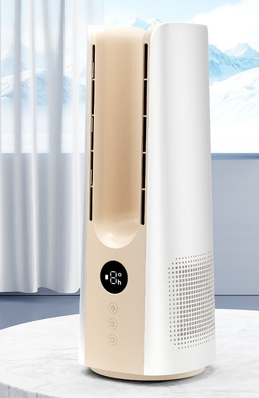 Mini Bladeless Desktop Fan - Air Cooler with Spray Humidifier and Circulating Cool Air for Office or Personal Use