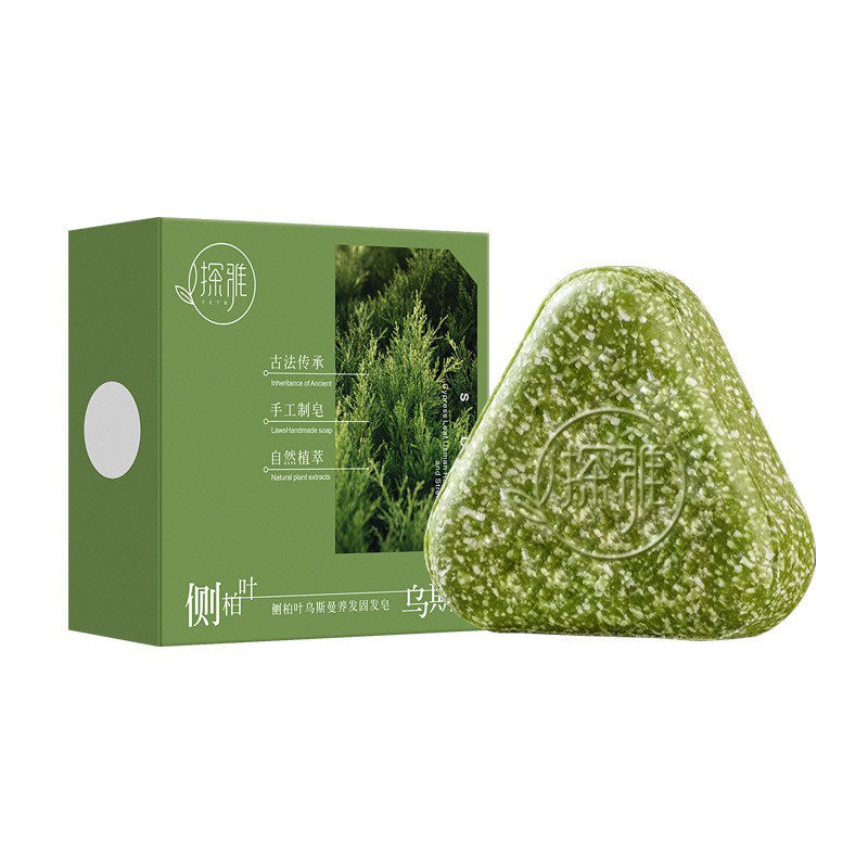 Platycladus Herbal Shampoo Soap – Natural Scalp Cleansing Bar for Oil Control, Stronger-Looking Roots and Healthy Everyday Hair Care