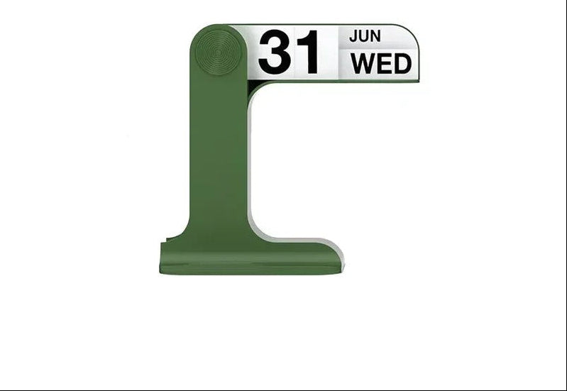 Modern Rotating Desk Calendar– Minimalist Desktop Planner with Black and White Design and One-Touch Operation for Home Office