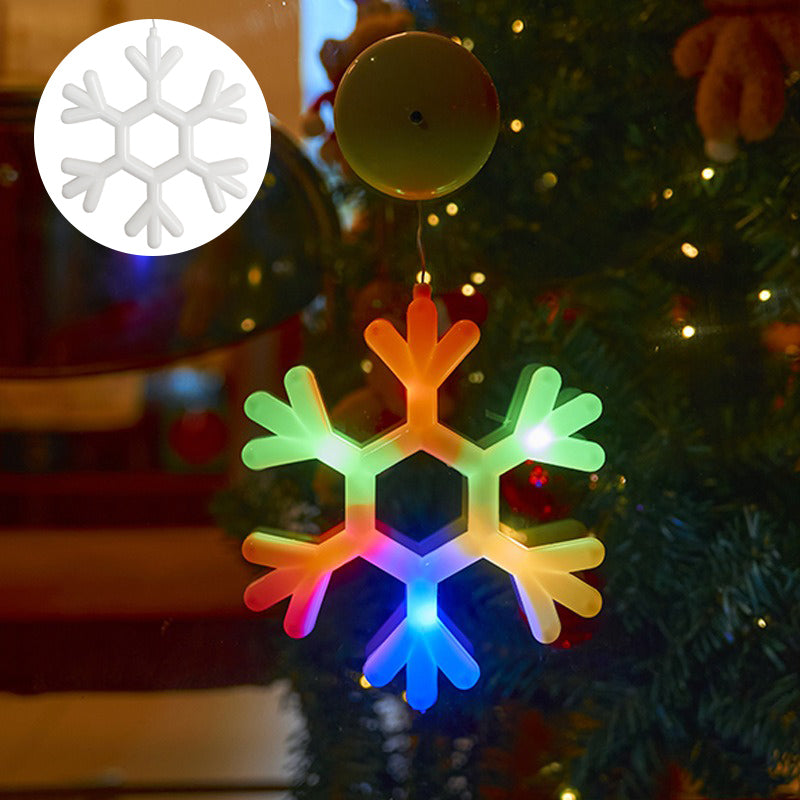 Battery-Powered Window Wall Lights – Snowflake, Stocking & Bell Designs with Suction Cups for Holiday Decor, Ramadan Ambience, and Festive Home Styling