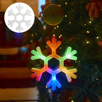 Battery-Powered Window Wall Lights – Snowflake, Stocking & Bell Designs with Suction Cups for Holiday Decor, Ramadan Ambience, and Festive Home Styling