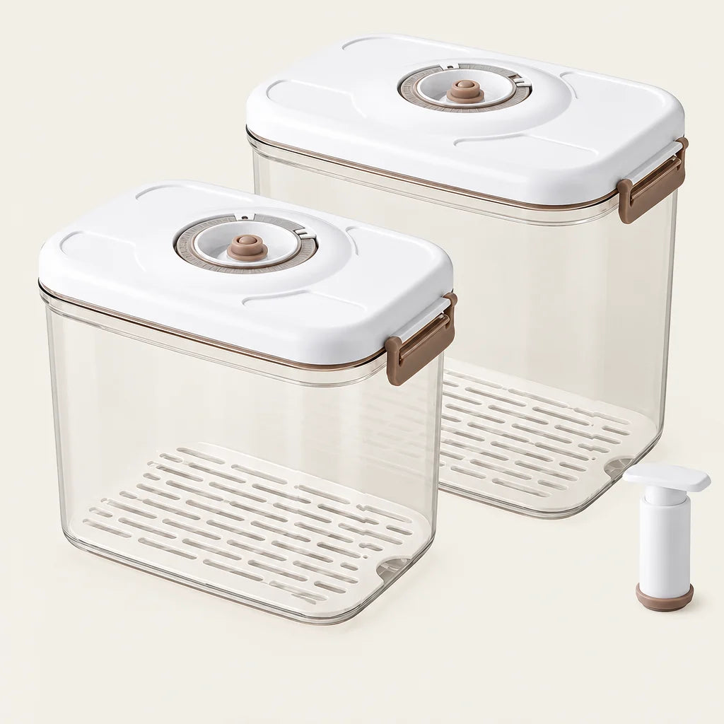 Vacuum Food Storage Container – Sealed Grain Tank and Drainable Refrigerator Fresh-Keeping Box for Organized, Space-Saving Kitchen Food Storage