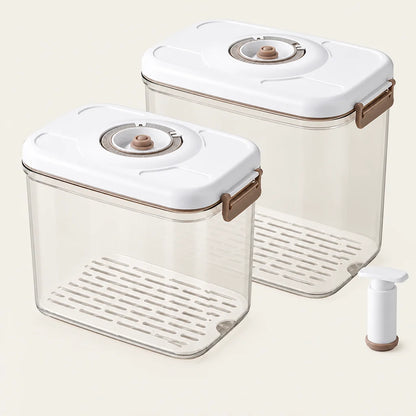 Vacuum Food Storage Container – Sealed Grain Tank and Drainable Refrigerator Fresh-Keeping Box for Organized, Space-Saving Kitchen Food Storage