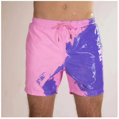 Color-Changing Beach Shorts – Temperature & Water Reactive Swimwear for Men, Perfect for Surfing & Summer Activities