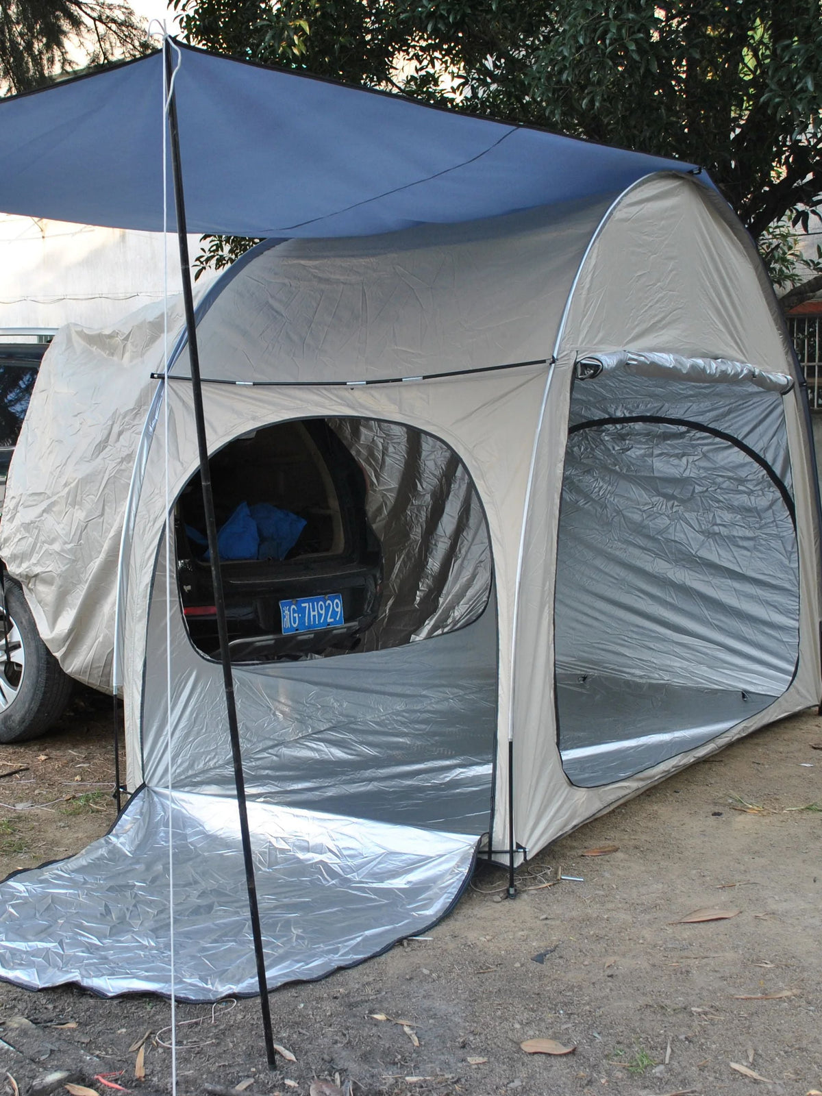 SUV Rear Hatchback Tent with Floor – All-Weather Car Back Tent Shelter with Generous Height for Camping, Road Trips & Outdoor Adventures