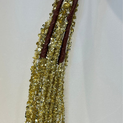 Sequin Glitter Christmas Branch Sticks – Artificial White Tassel Plant Decorations for Holiday Trees, Parties & Festive Displays