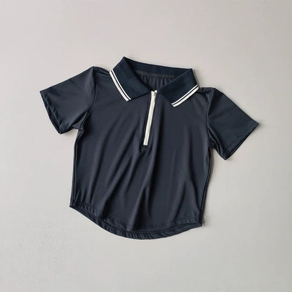 Polo Tennis Skirt Set – Quick Dry Two Piece Sportswear with Pleated Skirt for Golf, Tennis and Summer Fitness Training