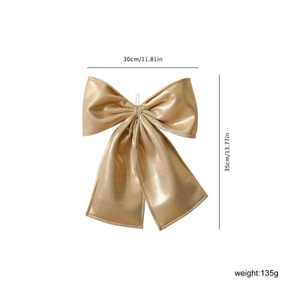 Large Christmas Decorative Bow – Festive Front Door, Tree, and Outdoor Décor Ribbon for Holiday Parties, Home Styling, and Seasonal Displays