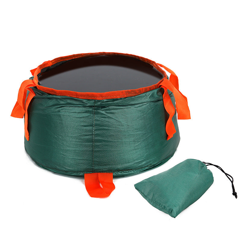 Portable Foldable Water Bucket – Waterproof Fishing Container Bag for Camping, Outdoor Washing Basin, or Travel Storage Use