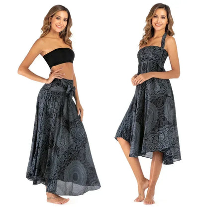 Women’s Boho Maxi Skirt – Loose Vintage Y2K Long Skirt for Summer, Casual Streetwear, Vacation Outfits and Effortless Everyday Styling