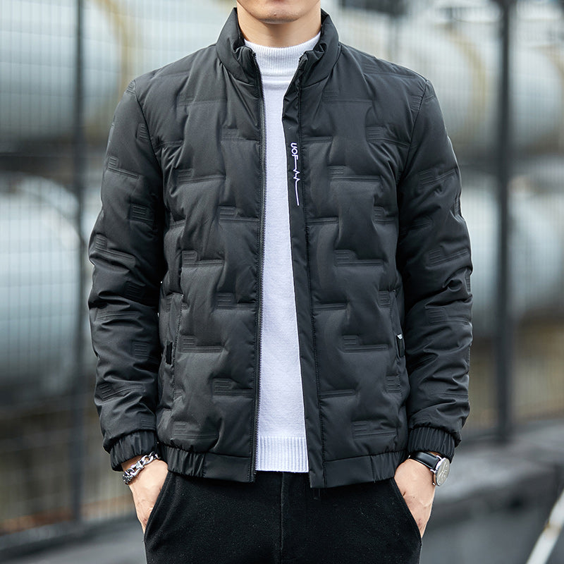 Men’s Lightweight Down Jacket – Thin Yet Warm Short Winter Coat, Trendy 2025 Korean Style Puffer for Casual Fashion and Cold-Weather Streetwear