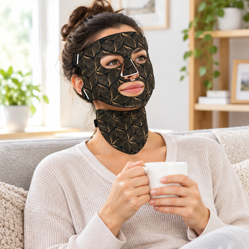 Silicone Beauty Mask – Reusable Flexible Facial Mask Cover for At-Home Skin-Care Routines, Sheet Mask Support and Comfortable Spa Care