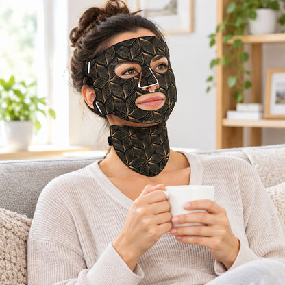 Silicone Beauty Mask – Reusable Flexible Facial Mask Cover for At-Home Skin-Care Routines, Sheet Mask Support and Comfortable Spa Care