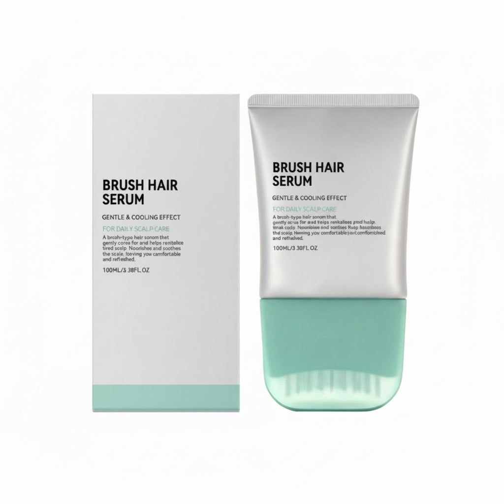 PDRN Hair Serum with Built-In Brush – Scalp Massager Formula for Stronger-Looking Roots, Daily Nourishment and Healthy Hair-Care Maintenance