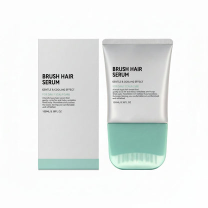 PDRN Hair Serum with Built-In Brush – Scalp Massager Formula for Stronger-Looking Roots, Daily Nourishment and Healthy Hair-Care Maintenance