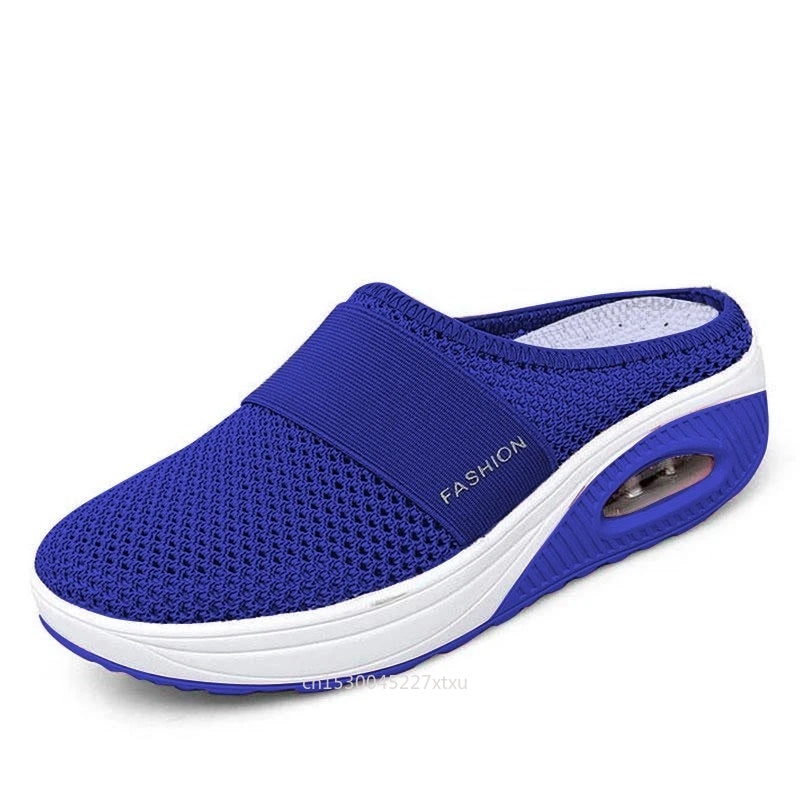 Women’s Orthopedic Air Cushion Walking Shoes – Breathable Slip-On Diabetic Wedge Sneakers with Lightweight Mesh for Comfort & Arch Support