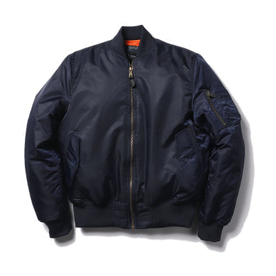 Padded Military MA1 Bomber Jacket – Nylon Quilted Flight Jacket for Men, Windproof Winter Outerwear for Daily Use