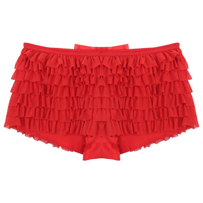 Sexy Tiered Ruffle Knickers 2000s Women Low Waist Pumpkin Panties – Fairy Lace Safety Shorts Victorian Bloomers for Y2K Clubwear & Lingerie Fashion