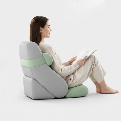 XL Reading Pillow – Ergonomic Wedge Back Support Cushion with Side Pockets, Washable Cover and Lightweight Comfort for Bed, Sofa and Lounging
