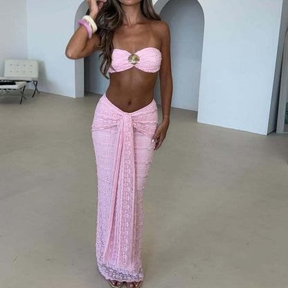 Sexy Hollow Out Lace Jacquard Bikini Set – Two-Piece Swimsuit for Beach, Vacation & Summer Pool Party Wear
