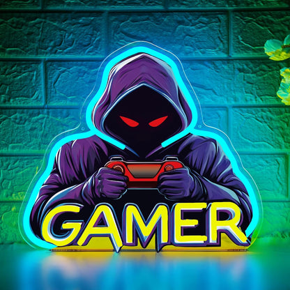 Joker Gamer Neon Sign – USB Anime LED Wall Light for Gaming Rooms, Bars, Garages and Bedrooms with Bold Character-Inspired Decor
