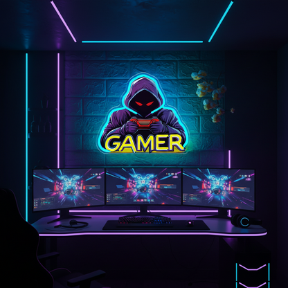 Joker Gamer Neon Sign – USB Anime LED Wall Light for Gaming Rooms, Bars, Garages and Bedrooms with Bold Character-Inspired Decor
