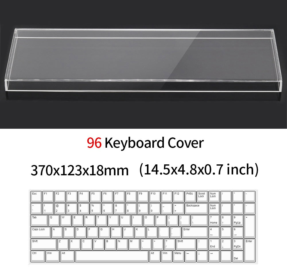 Acrylic Mechanical Keyboard Dust Cover – Transparent Pet-Proof Air Shield for 40% 60% 65% 75% Keyboards with Waterproof Protection & Dust Prevention