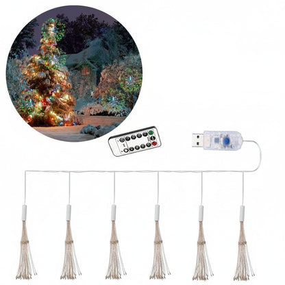 USB Hanging Firework Light – 270-LED DIY Starburst Fairy Lamp for Christmas, Garden Décor, Festival Garlands & Holiday Ambience