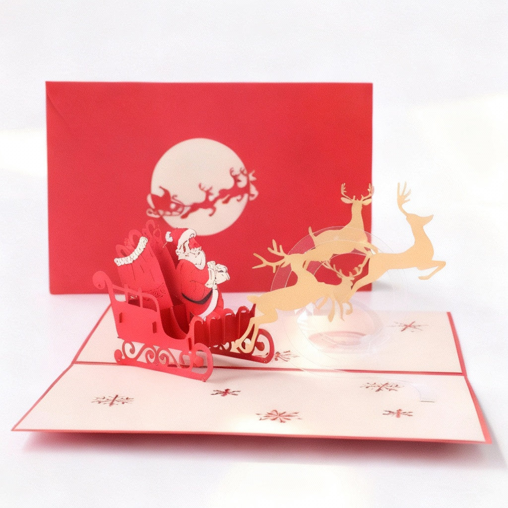 Pop-Up Christmas Tree Greeting Card – 3D Sparkling Holiday Fantasy Card for Christmas Blessings, Gift Messages, Seasonal Wishes, and Festive Surprises