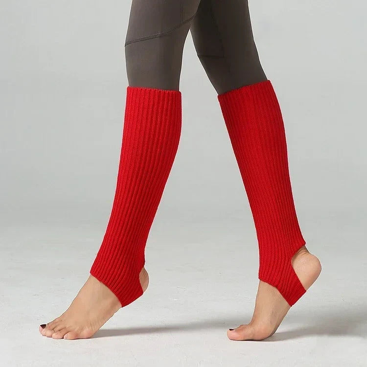 Women's Winter Leg Warmers – Y2K Wool Leg Covers for Gym, Ballet, Yoga, Fitness and Latin Dance with Cozy Loose Knit Styling