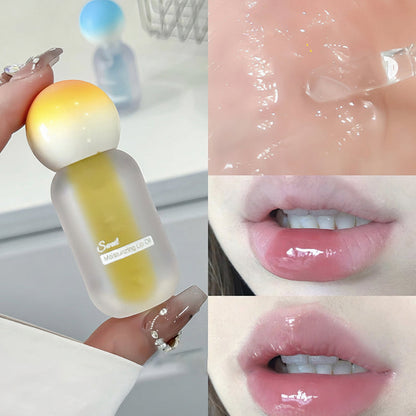 Peach Jelly Lip Oil – Hydrating Transparent Gloss with Glass-Like Shine, Fruit-Inspired Finish and Plumping Look for Smooth Everyday Lip Makeup