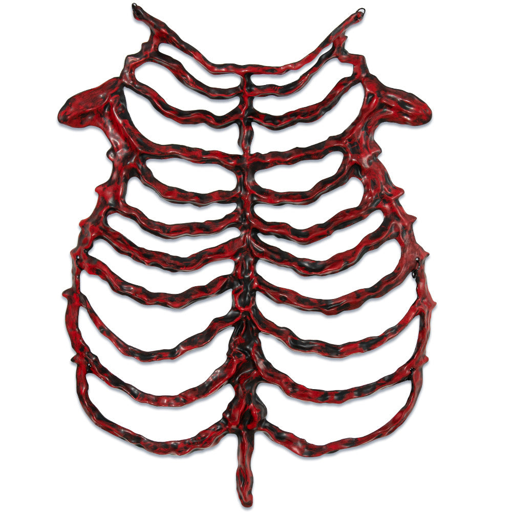 Halloween Skeleton Chest Prop – Hollow Skull and Breastbone Frame Costume Accessory for Cosplay, Haunted Parties, Performances and Spooky Holiday Decor