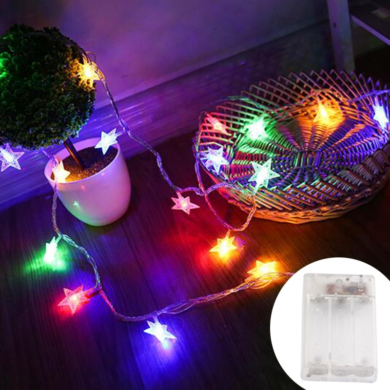 Outdoor Waterproof Garland LED Star Fairy Lights – String Lights for Christmas Trees, Weddings, Parties, Terraces, and Garden Holiday Decorations