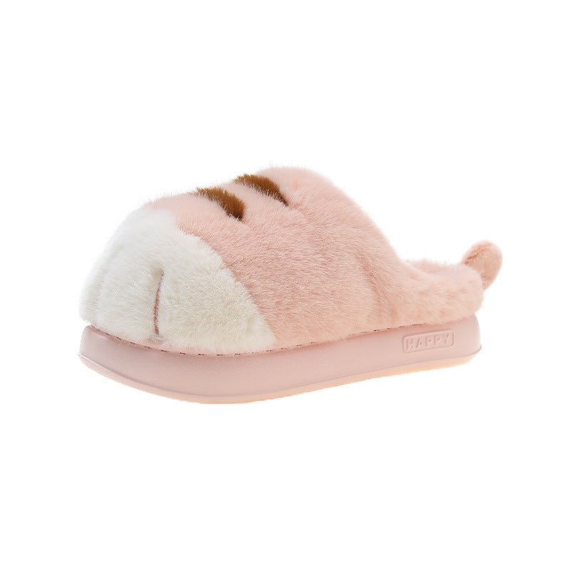 Furry Non-Slip  Adorable Kitty Claw Slippers – Women’s Indoor & Outdoor Slides, Warm Plush Cat Paw Mules for Cozy Home Comfort