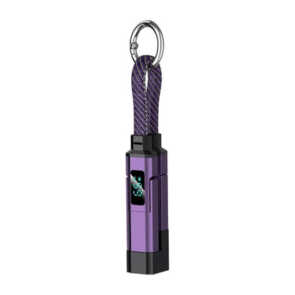 Keychain Charging Cable – 4-in-1 65W Compact Multi-Connector USB Charging Cord for Phones, Tablets and Devices While Traveling or Everyday Carry