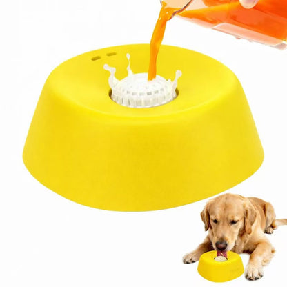 Slow Feeder Dog Bowl – Non-Slip 3/4 Cup Lick Bowl for Bone Broth, Yogurt, Frozen Treats and Healthier Mealtime Pacing