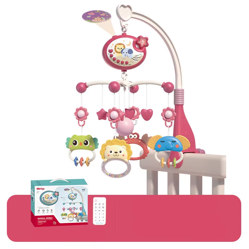 Baby Crib Mobile with Music and Lights - Remote Controlled Projection Toy for Infant Sleep and Development