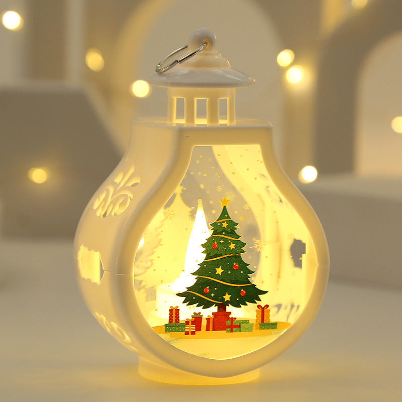 Portable Christmas Candle Wind Lamp – Snowman, Santa & Elk Table Lantern for Holiday Home Décor, Festive Lighting & Gift Giving