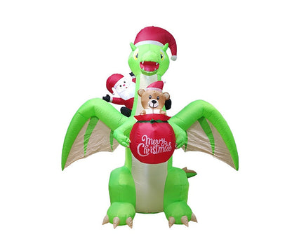 LED Inflatable Christmas Decorations - Holiday Plush Bears, Dinosaurs and Cocoa Cup Designs for Gardens, Malls and Outdoor Seasonal Celebration Displays