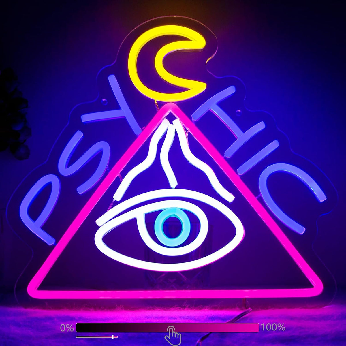 Green Evil Eyes Neon Sign – Gothic LED Wall Light for Game Rooms, Bedrooms, Man Caves and Parties with Bold Nighttime Decor