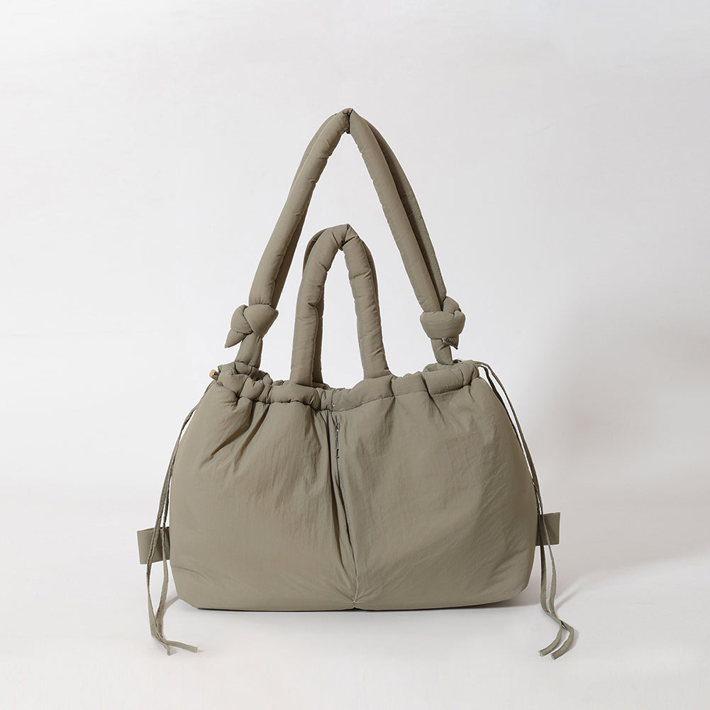 Women’s Adjustable Strap Puffer Tote Bag – Nylon Shoulder Bag, Lightweight Large-Capacity Crossbody Backpack for Travel, Shopping & Everyday Use