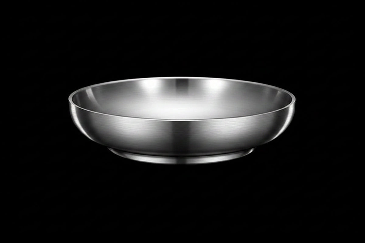 Stainless Steel Banquet Plate – Ultra-Thick Heat-Insulated, Fall-Resistant Dinner Dish with LFGB Certification for Kids, Families, Camping and Everyday Meals