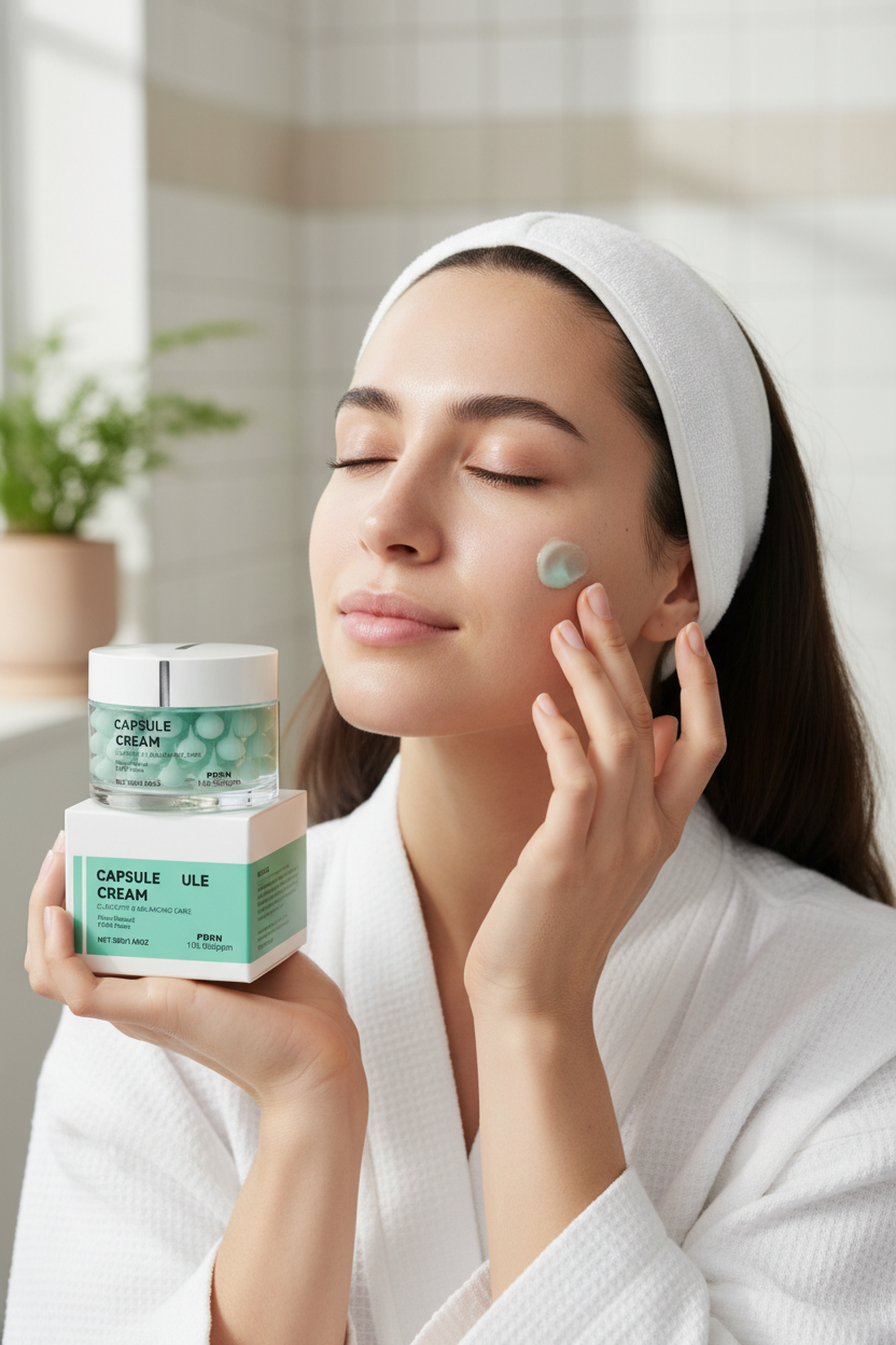 Hyaluronic Acid PDRN Capsule Cream – 50G K-Beauty Moisturizer with Panax-Derived PDRN for Hydration, Firmness and Balanced-Looking Skin