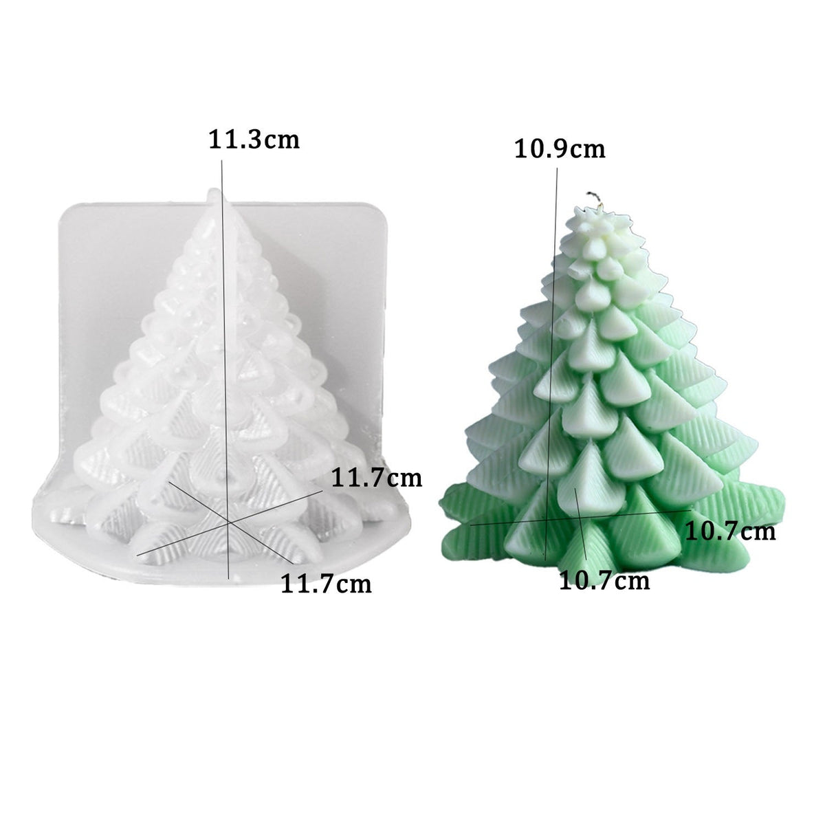 Large Christmas Tree Candle Mold – DIY Silicone Mold for Handmade Aromatherapy Candles, Resin Crafts, Holiday Parties, and Festive Decoration Projects