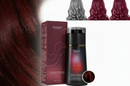 Gray Hair Dye Shampoo – Semi-Permanent Hair Color Treatment for Women and Men with Black, Brown or Purple Shades for Easy At-Home Coverage