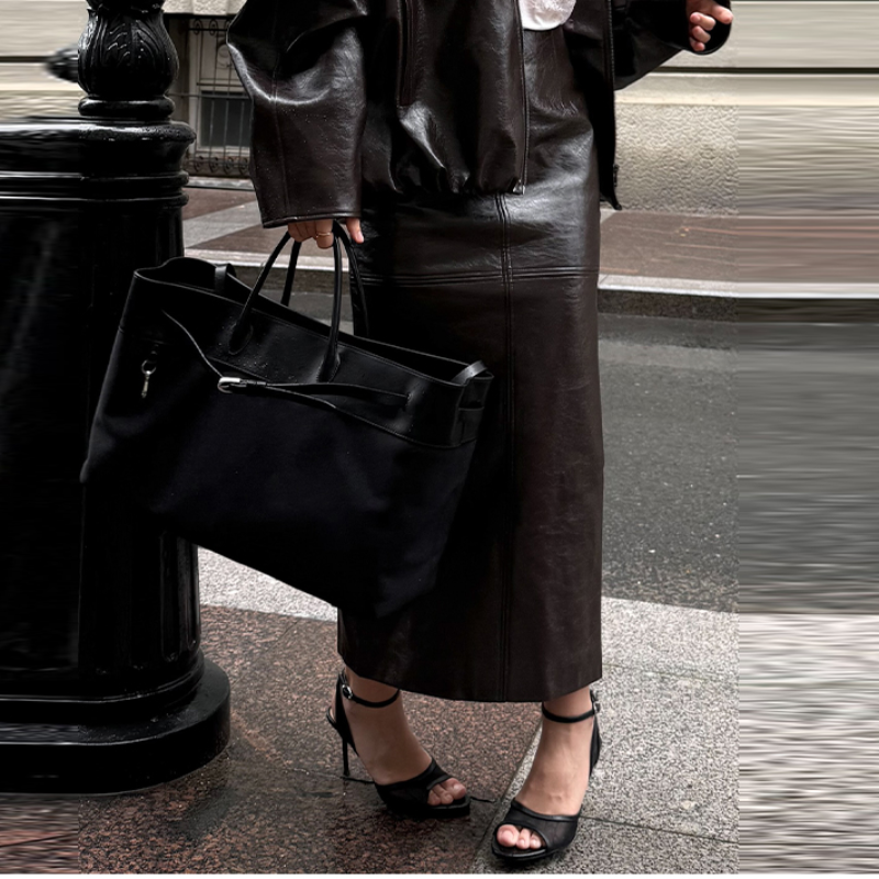Women Leather Skirt Suit Set - Vintage Zipper Jacket and Straight Skirt Outfit for Spring Fashion and Elegant Streetwear