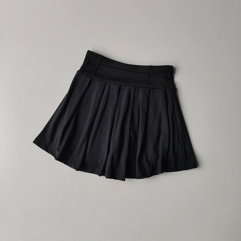 Polo Tennis Skirt Set – Quick Dry Two Piece Sportswear with Pleated Skirt for Golf, Tennis and Summer Fitness Training