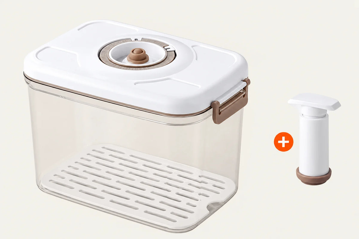 Vacuum Food Storage Container – Sealed Grain Tank and Drainable Refrigerator Fresh-Keeping Box for Organized, Space-Saving Kitchen Food Storage