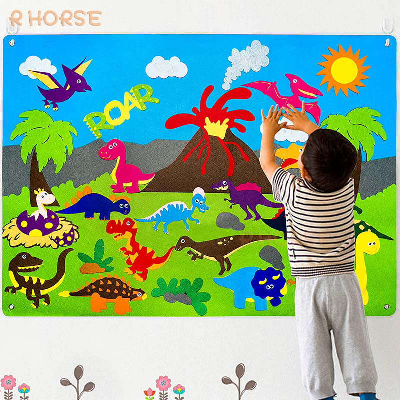 Zoo Animal Felt Story Board - Montessori Storytelling Activity Set for Interactive Learning and Imaginative Play