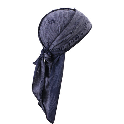 Vintage Hole Cotton Durag Headband – Long-Tail Pirate Style Bandana for Hip Hop Fashion, Cycling, and Trendy Urban Headwear